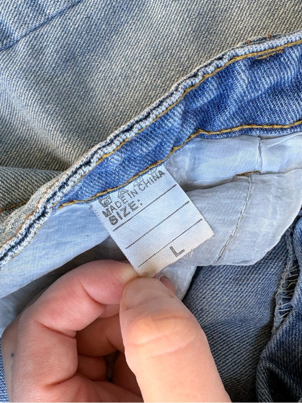 Classic Light Blue Denim Cutoff Shorts - Picture 2 of 3